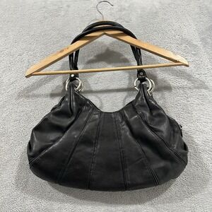 Chaos Leather Shoulder Bag Black Vintage Y2K 90s